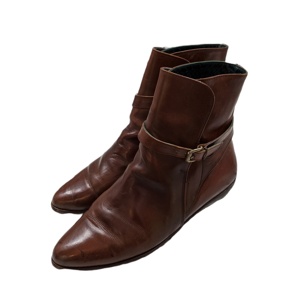 Joan & David Leather Ankle Boots Handmade in Italy Size 8